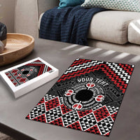 Personalised Aotearoa Niho Taniwha Motif Puzzle Red Style - Polynesian Pride