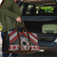 Personalised Aotearoa Niho Taniwha Motif Travel Bag Red Style - Polynesian Pride