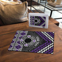 Personalised Aotearoa Niho Taniwha Motif Puzzle Violet Style - Polynesian Pride