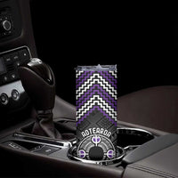 Personalised Aotearoa Niho Taniwha Motif Skinny Tumbler Violet Style LT9 - Polynesian Pride