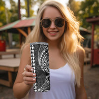 Kakau Polynesian Tribal Hawaiian Turtle Skinny Tumbler with Kanaka Maoli Black