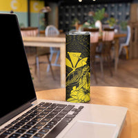 Kakau Polynesian Tribal Hawaiian Turtle Skinny Tumbler with Kanaka Maoli Yellow LT9 - Polynesian Pride