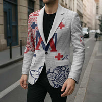 Kingdom of Uvea 1842-1860 Personalized Blazer Wallis and Futuna Polynesian Tribal Pattern LT9 - Polynesian Pride