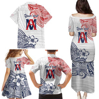 Kingdom of Uvea 1842-1860 Personalized Family Matching Puletasi and Hawaiian Shirt Wallis and Futuna Polynesian Tribal Pattern LT9 - Polynesian Pride