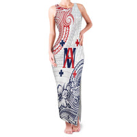 Kingdom of Uvea 1842-1860 Personalized Family Matching Tank Maxi Dress and Hawaiian Shirt Wallis and Futuna Polynesian Tribal Pattern LT9 Mom's Dress White - Polynesian Pride