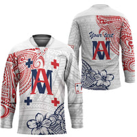 Kingdom of Uvea 1842-1860 Personalized Hockey Jersey Wallis and Futuna Polynesian Tribal Pattern - Polynesian Pride