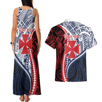 Kingdom of Uvea 1860-1886 Personalized Couples Matching Tank Maxi Dress and Hawaiian Shirt Wallis and Futuna Polynesian Tribal Pattern LT9 - Polynesian Pride