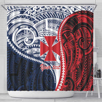 Kingdom of Uvea 1860-1886 Personalized Shower Curtain Wallis and Futuna Polynesian Tribal Pattern LT9 - Polynesian Pride