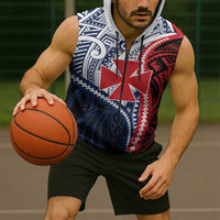 Kingdom of Uvea 1860-1886 Personalized Sleeveless Zip Hoodie Wallis and Futuna Polynesian Tribal Pattern - Polynesian Pride