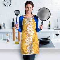 Hawaiian Lei Day Apron Gold Hibiscus Flowers Lei Art - Polynesian Pride