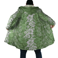 Hawaiian Lei Day Cloak Green Hibiscus Flowers Lei Art - Polynesian Pride