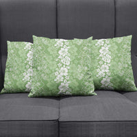 Hawaiian Lei Day Pillow Cover Green Hibiscus Flowers Lei Art LT9 - Polynesian Pride