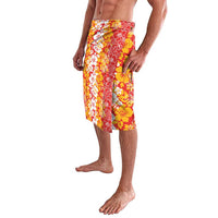 Hawaiian Lei Day Lavalava Red Hibiscus Flowers Lei Art