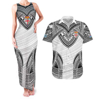 Flying Fijians Pacific Fiji Rugby Custom Couples Matching Tank Maxi Dress and Hawaiian Shirt Polynesian Pattern