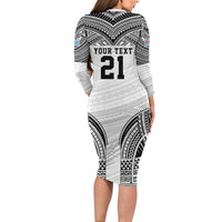 Flying Fijians Pacific Fiji Rugby Custom Family Matching Long Sleeve Bodycon Dress and Hawaiian Shirt Polynesian Pattern LT9 - Polynesian Pride