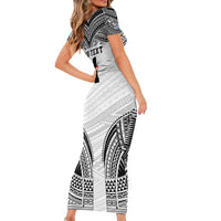 Flying Fijians Pacific Fiji Rugby Custom Family Matching Short Sleeve Bodycon Dress and Hawaiian Shirt Polynesian Pattern LT9 - Polynesian Pride