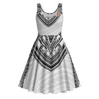 Flying Fijians Pacific Fiji Rugby Custom Midi Dress Polynesian Pattern - Polynesian Pride