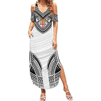 Flying Fijians Pacific Fiji Rugby Custom Summer Maxi Dress Polynesian Pattern