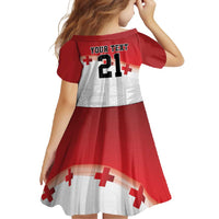 Ikale Tahi Pacific Tonga Rugby Custom Family Matching Off Shoulder Maxi Dress and Hawaiian Shirt Tongan Ngatu with Flag Pattern