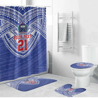 Manu Samoa Pacific Samoa Rugby Custom Bathroom Set Polynesian Pattern LT9 Bathroom Set (4 pcs) Blue - Polynesian Pride