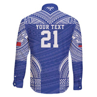 Manu Samoa Pacific Samoa Rugby Custom Family Matching Off The Shoulder Long Sleeve Dress and Hawaiian Shirt Polynesian Pattern