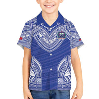Manu Samoa Pacific Samoa Rugby Custom Kid Hawaiian Shirt Polynesian Pattern