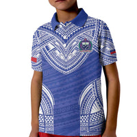 Manu Samoa Pacific Samoa Rugby Custom Kid Polo Shirt Polynesian Pattern