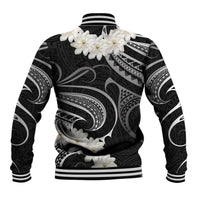 White Sunday Tokelau Gardenia Thunbergia Baseball Jacket Fakamalo Atu Kia Te Koutou Uma LT9 - Polynesian Pride