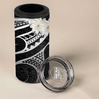 White Sunday Tokelau Gardenia Thunbergia 4 in 1 Can Cooler Tumbler Fakamalo Atu Kia Te Koutou Uma LT9 - Polynesian Pride