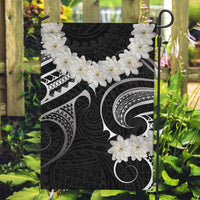 White Sunday Tokelau Gardenia Thunbergia Garden Flag Fakamalo Atu Kia Te Koutou Uma LT9 Garden Flag Black - Polynesian Pride