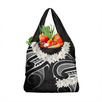 White Sunday Tokelau Gardenia Thunbergia Grocery Bag Fakamalo Atu Kia Te Koutou Uma LT9 1-pack One Size White - Polynesian Pride