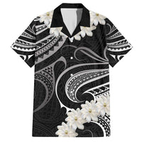 White Sunday Tokelau Gardenia Thunbergia Hawaiian Shirt Fakamalo Atu Kia Te Koutou Uma LT9 Black - Polynesian Pride