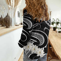 White Sunday Tokelau Gardenia Thunbergia Women Casual Shirt Fakamalo Atu Kia Te Koutou Uma LT9 - Polynesian Pride