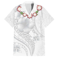 Manuia le Aso Sa o Tamaiti Tonga Family Matching Short Sleeve Bodycon Dress and Hawaiian Shirt White Sunday Heilala Lei LT9 Dad's Shirt - Short Sleeve White - Polynesian Pride