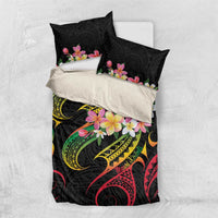 Kiribati Red Jasmine Mango Bedding Set Reggae Polynesian Art Vibe LT9 US Twin 172cm x 218cm Reggae - Polynesian Pride