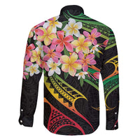 Kiribati Red Jasmine Mango Family Matching Short Sleeve Bodycon Dress and Hawaiian Shirt Reggae Polynesian Art Vibe LT9 - Polynesian Pride