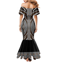 Brown Tongan Polynesian Tribal Family Matching Mermaid Dress and Hawaiian Shirt LT9 - Polynesian Pride