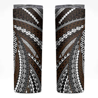 Brown Tongan Polynesian Tribal Skinny Tumbler LT9 Brown - Polynesian Pride