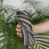 Brown Tongan Polynesian Tribal Skinny Tumbler LT9 - Polynesian Pride