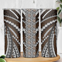 Brown Tongan Polynesian Tribal Skinny Tumbler LT9 - Polynesian Pride