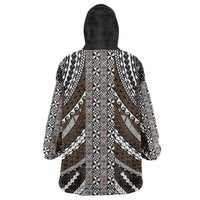 Brown Tongan Polynesian Tribal Wearable Blanket Hoodie LT9 - Polynesian Pride