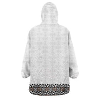 Light Gray Tongan Polynesian Tribal Wearable Blanket Hoodie LT9 - Polynesian Pride
