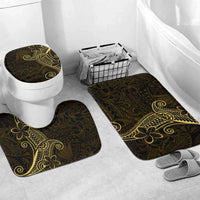 Black Gold Polynesian Tribal Bathroom Set LT9 Mat Set Only (3 pcs) One Size Gold - Polynesian Pride