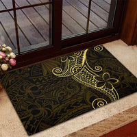 Black Gold Polynesian Tribal Rubber Doormat - Polynesian Pride