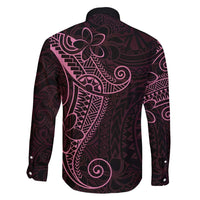 Black Pink Polynesian Tribal Family Matching Long Sleeve Bodycon Dress and Hawaiian Shirt LT9 - Polynesian Pride