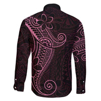 Black Pink Polynesian Tribal Family Matching Off The Shoulder Long Sleeve Dress and Hawaiian Shirt LT9 - Polynesian Pride