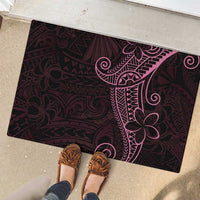 Black Pink Polynesian Tribal Rubber Doormat - Polynesian Pride