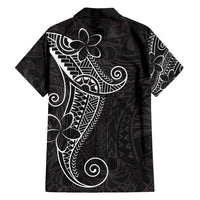 Black White Polynesian Tribal Family Matching Off Shoulder Maxi Dress and Hawaiian Shirt LT9 - Polynesian Pride