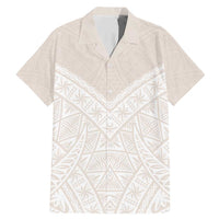 Lotu Tamaiti Tongan Polynesian Art Pattern Family Matching Mermaid Dress and Hawaiian Shirt Traditional Tribal Motifs LT9 Dad's Shirt - Short Sleeve White - Polynesian Pride