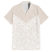 Lotu Tamaiti Tongan Polynesian Art Pattern Family Matching Tank Maxi Dress and Hawaiian Shirt Traditional Tribal Motifs LT9 Dad's Shirt - Short Sleeve White - Polynesian Pride